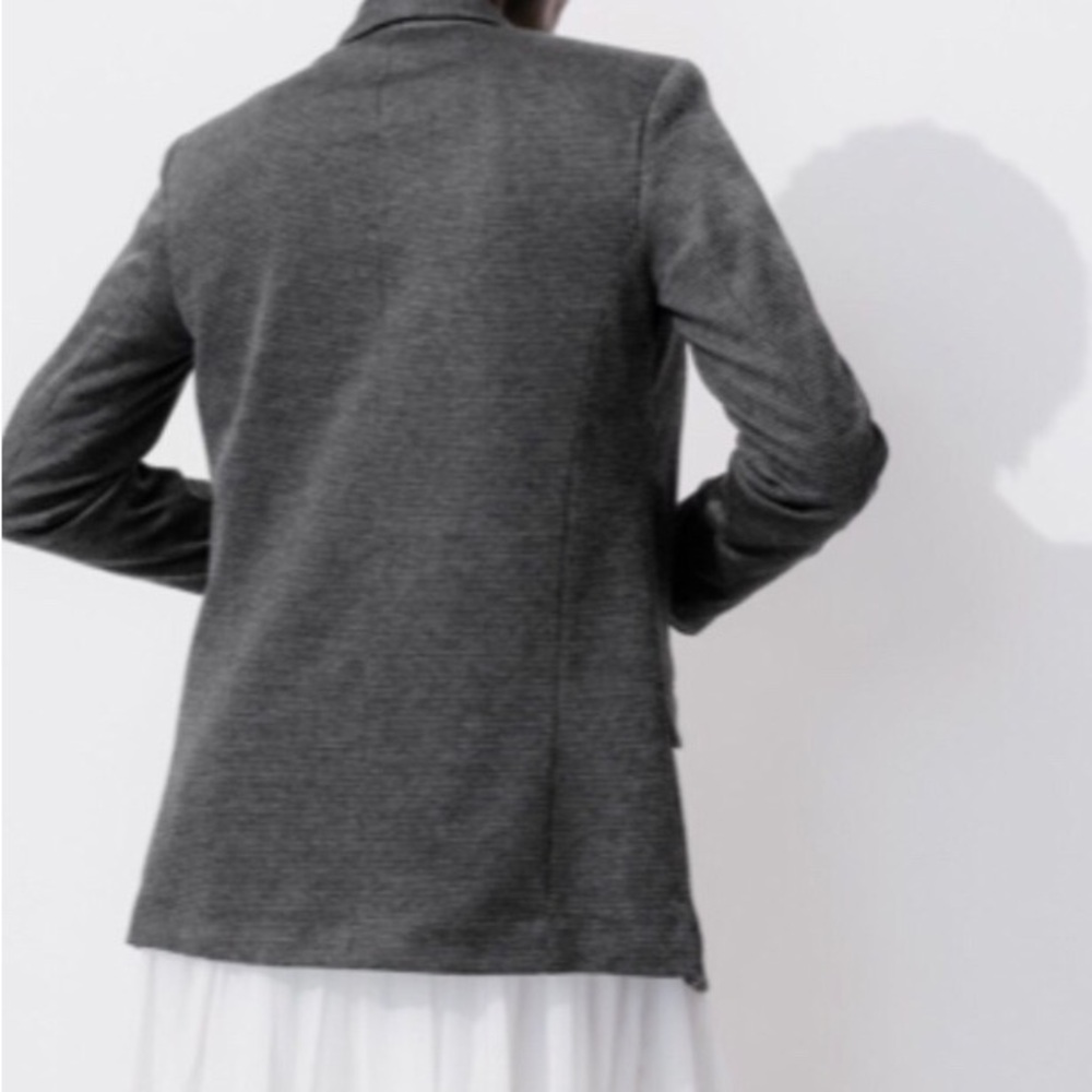 Charlie’s Girls by Erika Elias Elegant Gray Casual One Button Blazer Jacket M